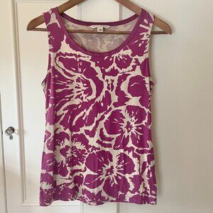 Banana Republic Fuchsia Tropical Sleeveless Top